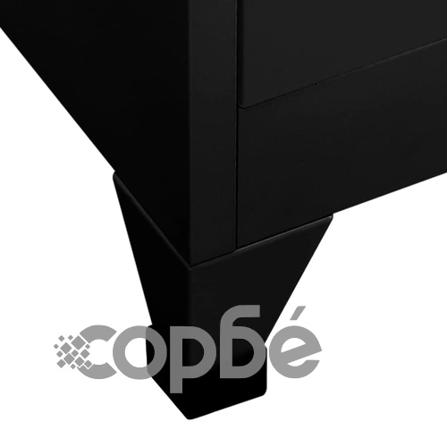 Заключващ се шкаф, черен, 90x40x180 см, стомана ➤ топ цена ➤ sorbe.bg