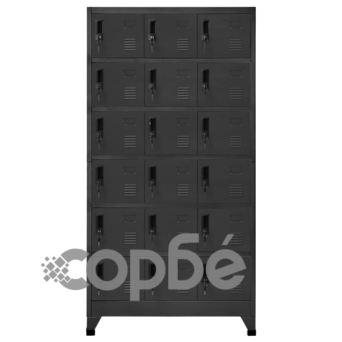 Заключващ се шкаф, антрацит, 90x40x180 см, стомана на топ цена от sorbe.bg Заключващ се шкаф, антрацит, 90x40x180 см, стомана ➤ топ цена ➤ sorbe.bg