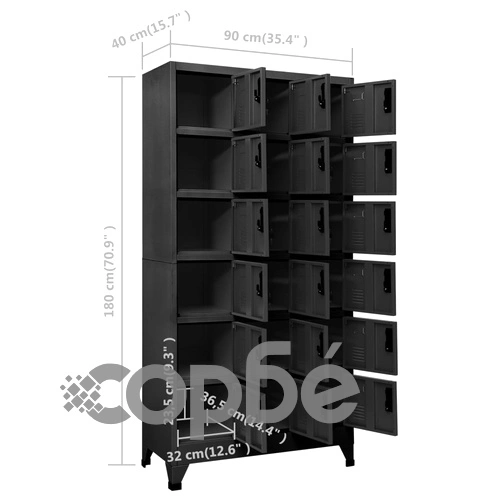 Заключващ се шкаф, антрацит, 90x40x180 см, стомана на топ цена от sorbe.bg Заключващ се шкаф, антрацит, 90x40x180 см, стомана ➤ топ цена ➤ sorbe.bg