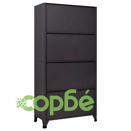 Заключващ се шкаф, антрацит и бяло, 90x40x180 см, стомана ➤ топ цена ➤ sorbe.bg