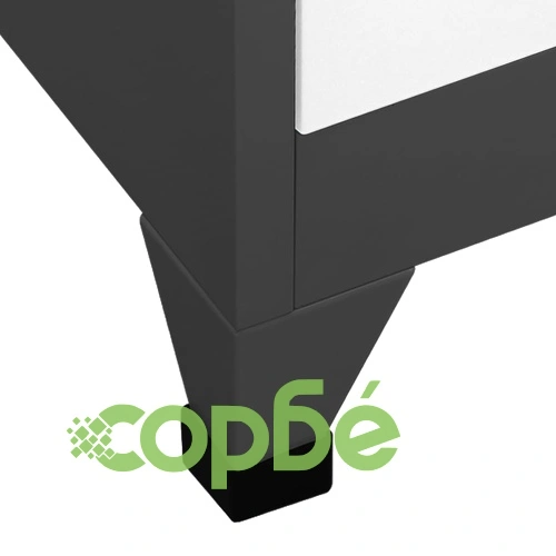 Заключващ се шкаф, антрацит и бяло, 90x40x180 см, стомана ➤ топ цена ➤ sorbe.bg