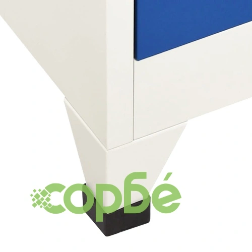 Заключващ се шкаф, сиво и синьо, 90x40x180 см, стомана ➤ топ цена ➤ sorbe.bg