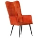 Wingback стол, кафеникав, естествена кожа