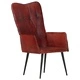 Wingback стол, кафяв, естествена кожа