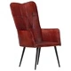 Wingback стол, кафяв, естествена кожа