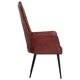 Wingback стол, кафяв, естествена кожа