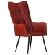 Wingback стол, кафяв, естествена кожа