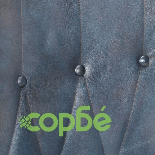 Wingback стол, сив, естествена кожа ➤ топ цена ➤ sorbe.bg