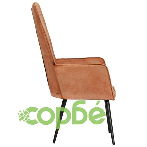 Wingback стол, кафяв, канава ➤ топ цена ➤ sorbe.bg