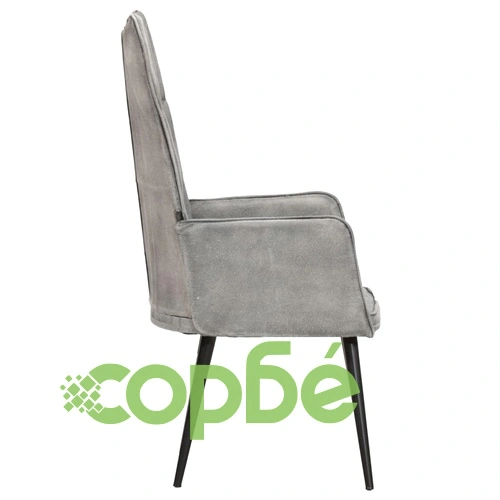 Wingback стол, сив, канава ➤ топ цена ➤ sorbe.bg