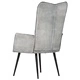 Wingback стол, сив, канава