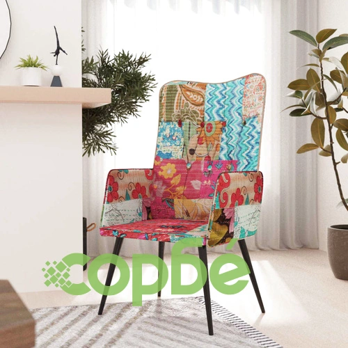 Wingback стол, пачуърк цветове, канава ➤ топ цена ➤ sorbe.bg