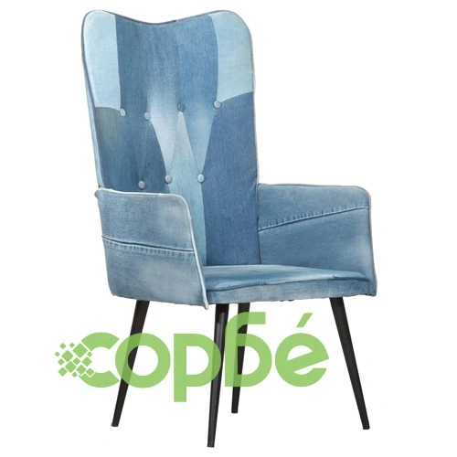 Wingback стол, пачуърк деним, канава ➤ топ цена ➤ sorbe.bg