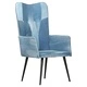 Wingback стол, пачуърк деним, канава