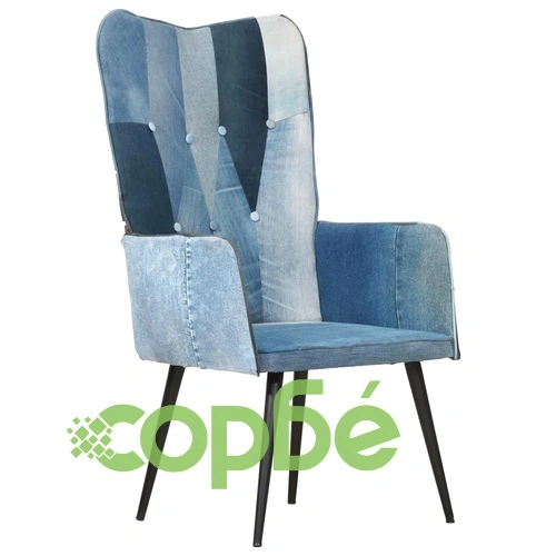 Wingback стол, пачуърк деним, канава ➤ топ цена ➤ sorbe.bg