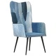 Wingback стол, пачуърк деним, канава
