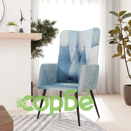 Wingback стол, пачуърк деним, канава ➤ топ цена ➤ sorbe.bg
