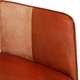 Wingback стол, кафяво и кремаво, естествена кожа