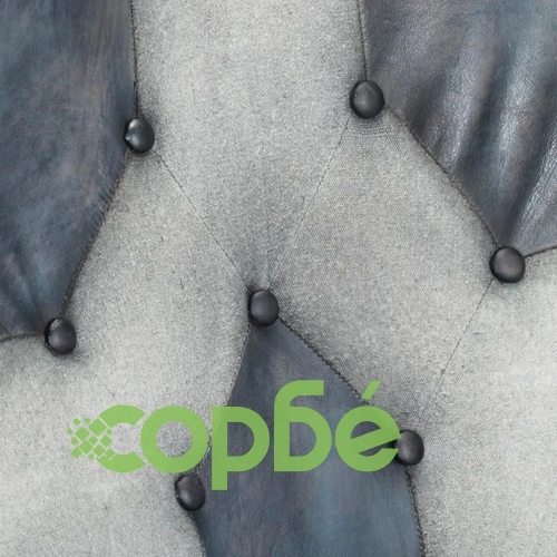 Wingback стол, сив, естествена кожа ➤ топ цена ➤ sorbe.bg