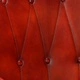 Wingback стол с табуретка, кафяв, естествена кожа