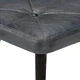 Wingback стол с табуретка, сив, естествена кожа