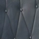Wingback стол с табуретка, сив, естествена кожа