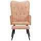 Wingback стол с табуретка, кремав, канава