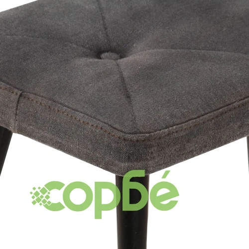 Wingback стол с табуретка, черен, винтидж, канава ➤ топ цена ➤ sorbe.bg