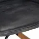 Люлеещ стол, сив, естествена кожа
