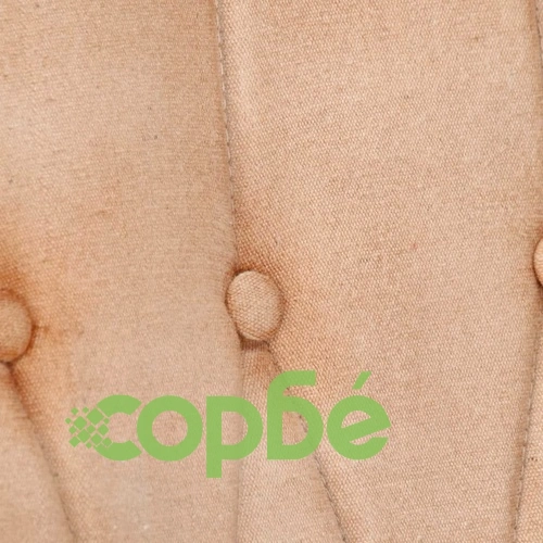 Люлеещ се стол с табуретка кремав винтидж платно ➤ топ цена ➤ sorbe.bg