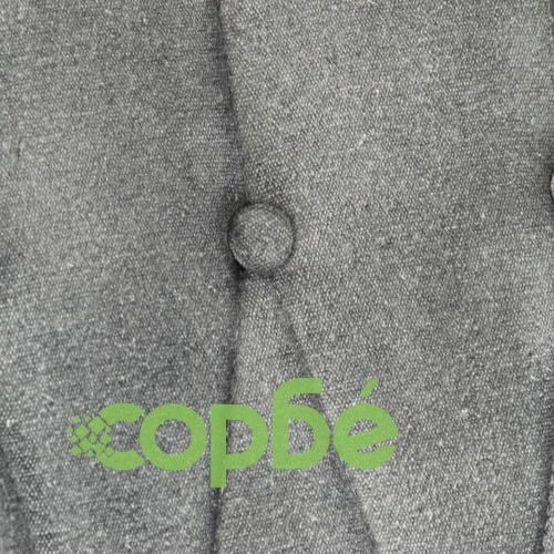 Люлеещ се стол с табуретка сив винтидж платно ➤ топ цена ➤ sorbe.bg