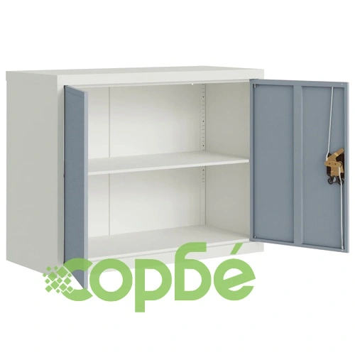 Шкаф за папки светлосиво и тъмносиво 90x40x70 см стомана ➤ топ цена ➤ sorbe.bg