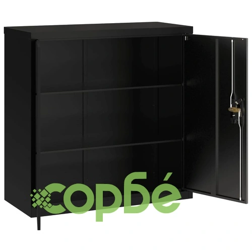 Шкаф за папки черен 90x40x90 см стомана ➤ топ цена ➤ sorbe.bg