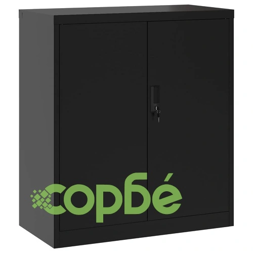 Шкаф за папки черен 79x40x90 см стомана ➤ топ цена ➤ sorbe.bg