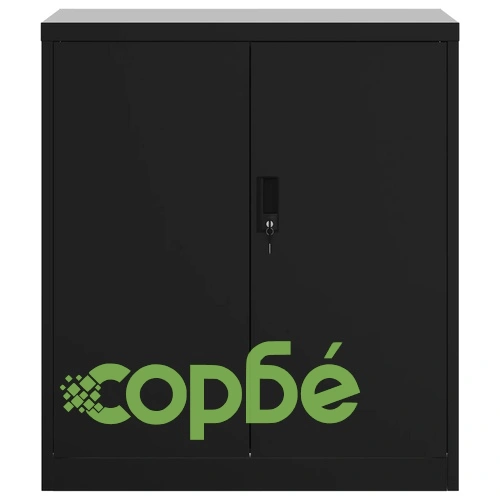 Шкаф за папки черен 79x40x90 см стомана ➤ топ цена ➤ sorbe.bg