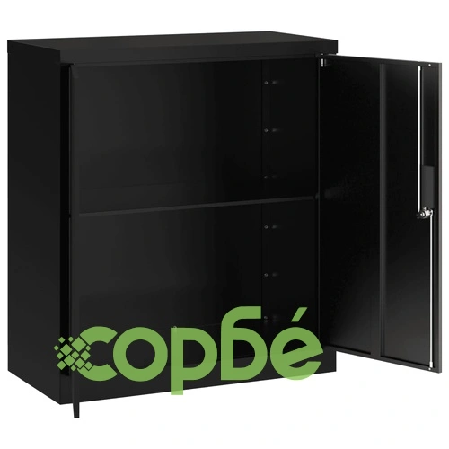 Шкаф за папки черен 79x40x90 см стомана ➤ топ цена ➤ sorbe.bg