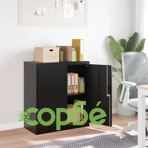 Шкаф за папки черен 79x40x90 см стомана ➤ топ цена ➤ sorbe.bg