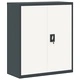 Шкаф за папки антрацит и бяло 90x40x105 см стомана