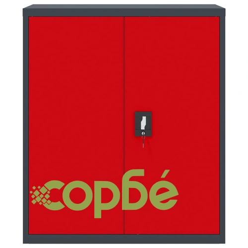 Шкаф за папки антрацит и червено 90x40x105 см стомана ➤ топ цена ➤ sorbe.bg