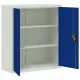 Шкаф за папки, светлосиво и синьо, 90x40x105 см, стомана
