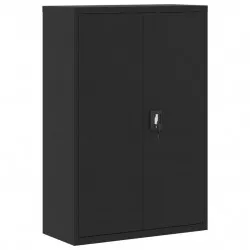 Шкаф за папки черен 90x40x140 см стомана