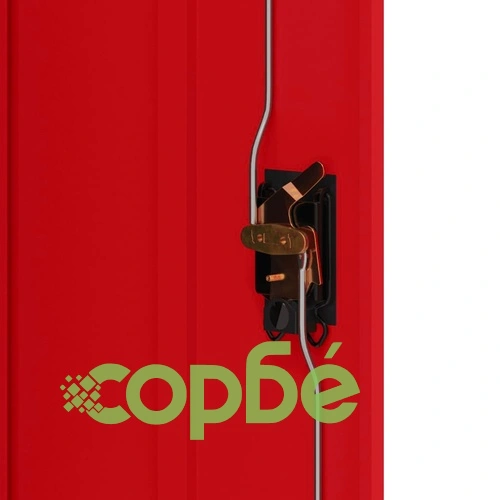 Шкаф за папки антрацит и червено 90x40x140 см стомана ➤ топ цена ➤ sorbe.bg