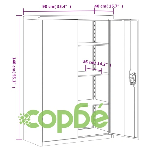 Шкаф за папки антрацит и червено 90x40x140 см стомана ➤ топ цена ➤ sorbe.bg