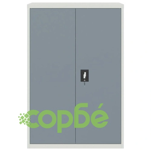 Шкаф за папки светлосиво и тъмносиво 90x40x140 см стомана ➤ топ цена ➤ sorbe.bg