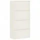 Шкаф за папки бял 90x40x180 см стомана