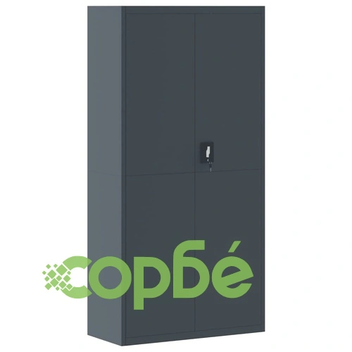 Шкаф за папки антрацит 90x40x180 см стомана ➤ топ цена ➤ sorbe.bg