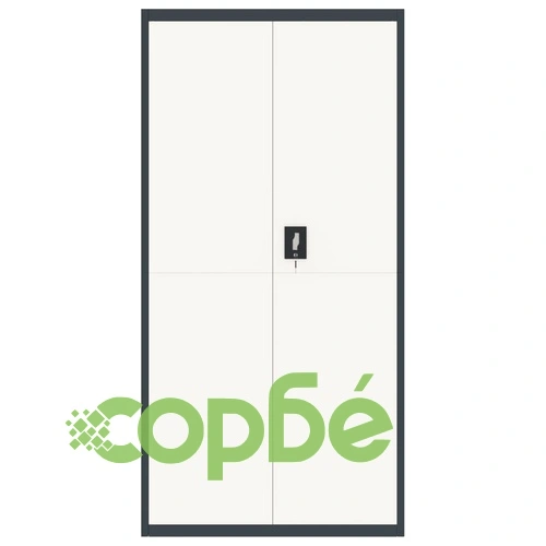 Шкаф за папки антрацит и бяло 90x40x180 см стомана ➤ топ цена ➤ sorbe.bg