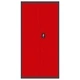 Шкаф за папки антрацит и червено 90x40x180 см стомана