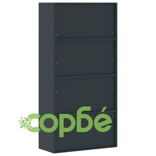 Шкаф за папки антрацит и червено 90x40x180 см стомана ➤ топ цена ➤ sorbe.bg