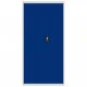 Шкаф за папки, светлосиво и синьо, 90x40x180 см, стомана